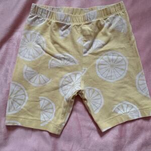 Okie Dokie Yellow Lemon Biker shorts, Size 4T
